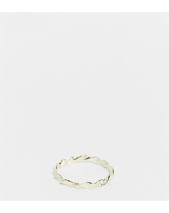 Позолоченное кольцо из стерлингового серебра с витым дизайном Kingsley ryan