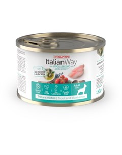 Консервы Wet Ideal Weight Trout Blueberry с форелью и черникой для собак 400 г Italian way