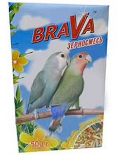 Корм для средних попугаев 400 г Brava