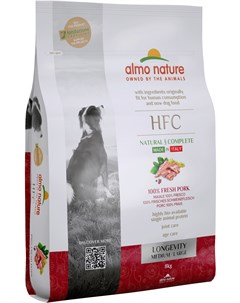 Сухой корм HFC со свежей свининой для взрослых и пожилых собак средних и крупных пород 8 кг Свинина Almo nature