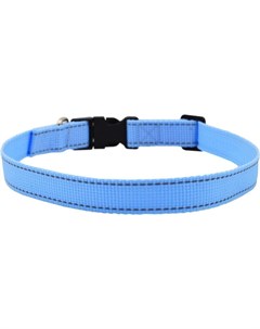 Ошейник Fresh Line капроновый со светоотражающей нитью голубой для собак 10 мм х 22 35 см Голубой Zooexpress
