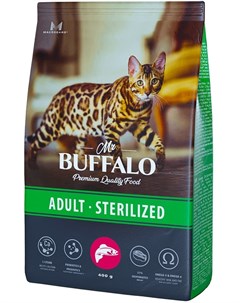 Сухой корм Sterilized с лососем для кошек 400 г Mr.buffalo