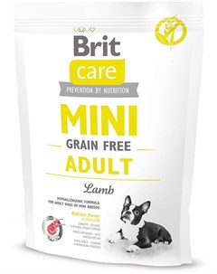 Сухой корм Care Mini GF Adult Lamb беззерновой для собак мелких и миниатюрных пород 400 г Ягненок Brit*