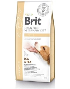 Сухой корм Grain Free Veterinary Diet Hepatic при печеночной недостаточности для собак 2 кг Яйцо и г Brit*