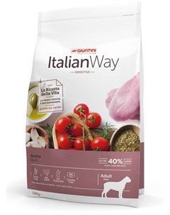 Сухой корм Maxi Sensitive Duck беззерновой со свежей уткой для собак с чувствительным пищеварением к Italian way