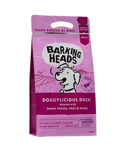 Сухой корм беззерновой Восхитительная утка с уткой и бататом для собак 2 кг Barking heads