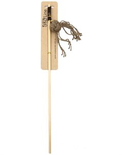 Игрушка ЭкоLine Удочка деревянная Джутовый Узел для кошек 50 см Zooexpress