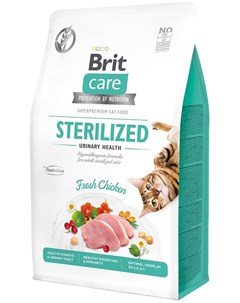 Сухой корм Care Cat GF Sterilized Urinary Health Профилактика МКБ для стерилизованных кошек 400 г Brit*