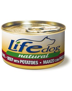 Консервы Lifedog beef with potatoes говядина с картофелем в соусе для собак 90 г Говядина с картофел Life natural