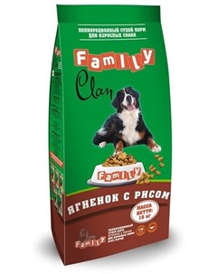 Сухой корм Family гипоаллергенный для взрослых собак 15 кг Clan