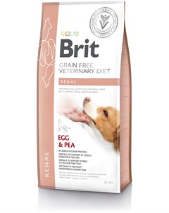 Сухой корм Veterinary Diet Dog Grain Free Renal при хронической почечной недостаточности для собак 1 Brit*