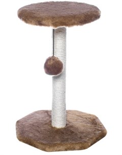 Когтеточка с полкой коричневая сизаль для кошек 49 см Коричневый Yami-yami