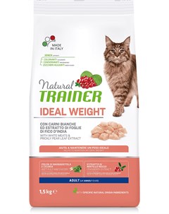 Сухой корм Natural Solution Ideal Weight со свежим белым мясом для кошек с избыточным весом 1 5 кг Trainer
