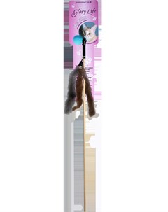 Игрушка Норковая пальма на верёвке на картоне с еврослотом дразнилка для кошек 3 х 8 5 х 70 см Glory life