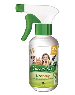 Био спрей на натуральных маслах для кошек собак и кроликов всех возрастов от блох клещей и комаров 2 Greenfort