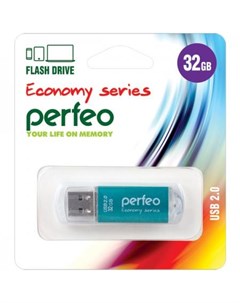 Флешка 32Gb E01 USB 2 0 зеленый PF E01G032ES Perfeo