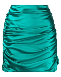 Шелковая юбка мини со сборками Michelle mason