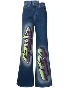 Расклешенные джинсы с логотипом Ground-zero