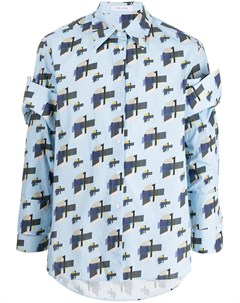Рубашка с геометричным принтом Delada