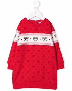 Платье толстовка с логотипом Chiara ferragni kids