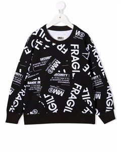 Толстовка с принтом Fragile Mm6 maison margiela kids