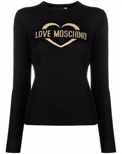 Шерстяной джемпер с логотипом Love moschino
