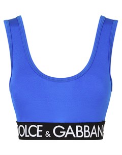 Укороченный топ с логотипом Dolce&gabbana