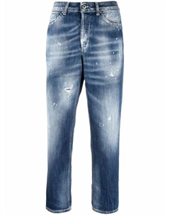 Укороченные джинсы с эффектом потертости Dondup