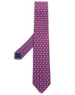 Шелковый галстук с цветочным принтом Salvatore ferragamo
