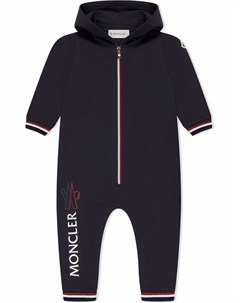 Ромпер с капюшоном и логотипом Moncler enfant