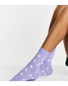 Эксклюзивные сиреневые носки с принтом небесных тел ASOS Skinnydip