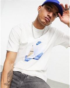 Кремовая футболка с фотографическим принтом Reissue Pack Nike