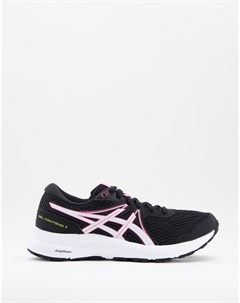 Черно розовые кроссовки для бега Running Gel Contend 7 Asics