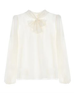 Белая блуза с бантом Dolce&gabbana