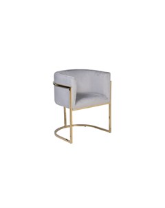 Кресло велюровое серо голубое серый 60x72x60 см Garda decor