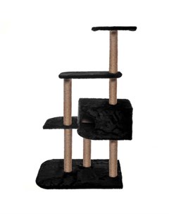 Домик когтеточка Трикси New черный джут для кошек 76 х 37 х 129 см Черный Yami-yami
