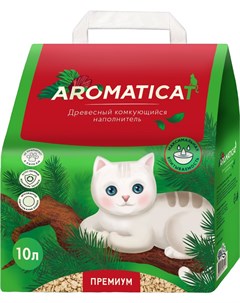 Наполнитель Premium древесный комкующийся для кошек и грызунов 10 л 4 кг Aromaticat
