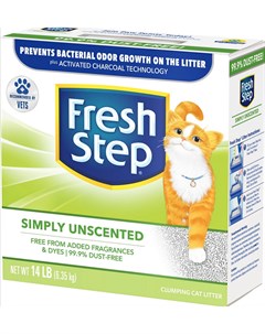 Наполнитель Unscented комкующийся глиняный для кошек 6 35 кг Fresh step