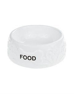Миска керамическая для собак Food 220 мл диаметр 15 см белая Petmax