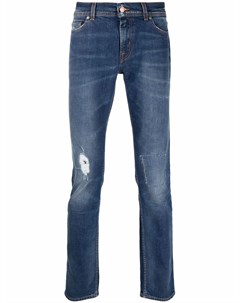 Узкие джинсы с эффектом потертости 7 for all mankind