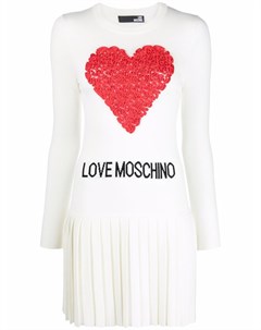 Платье с вышитым логотипом Love moschino