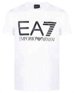 Футболка с камуфляжным логотипом Ea7 emporio armani