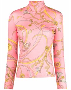 Топ с высоким воротником и принтом Nappine Emilio pucci