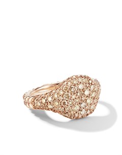 Золотое кольцо Chevron Pave с бриллиантами David yurman