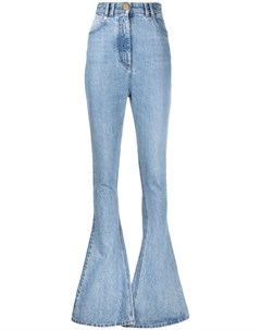Расклешенные джинсы с монограммой Balmain