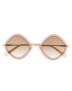 Солнцезащитные очки в двухцветной квадратной оправе Chloé eyewear