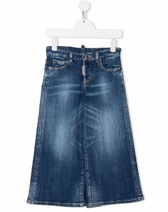 Широкие джинсы с эффектом потертости Dsquared2 kids
