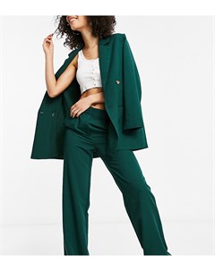 Темно зеленые классические брюки с широкими штанинами от комплекта Y.a.s tall
