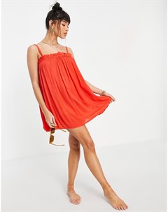 Красное пляжное платье мини свободного кроя Asos design