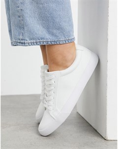Белые кроссовки на шнуровке Demi Asos design